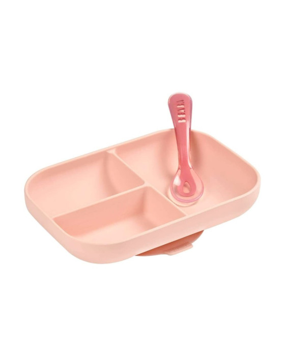 ALAT MAKAN BAYI - BEABA SET SILICONE DIVIDED SUCTION