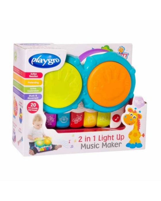 PLAYGRO 112860 2IN1 LIGHT UP MUSIC MAKER MAINAN BAYI