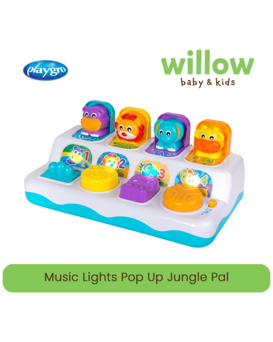 Playgro Music Lights Pop Up Jungle Pal Mainan Edukasi