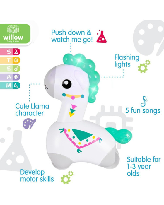 Playgro Light Push Go Musical Llama Mainan Musikal