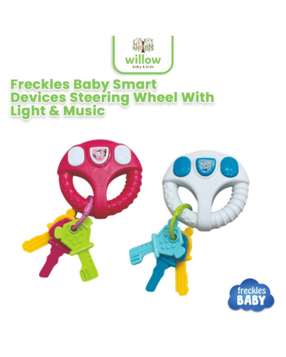 Freckles Baby Smart Devices Steering Wheel With Light And Music Mainan Bayi