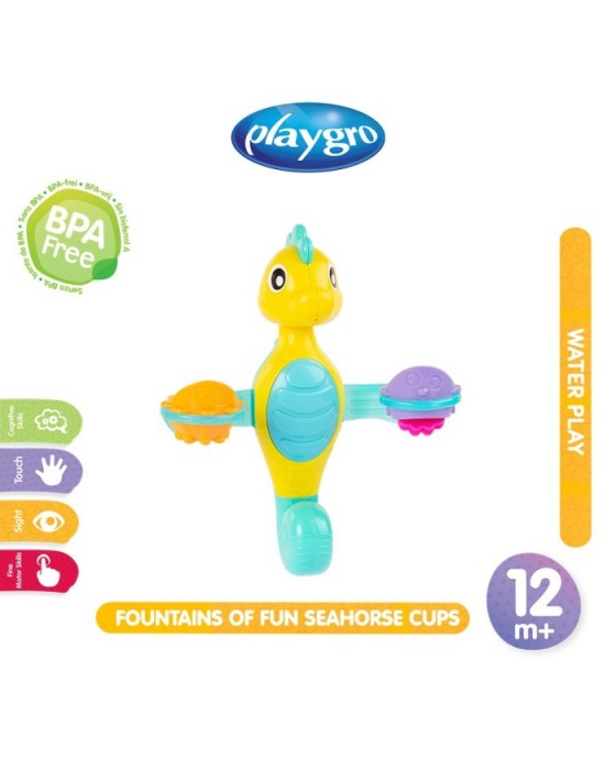 PLAYGRO 128780 FOUNTAINS OF FUN SEAHORSE CUPS