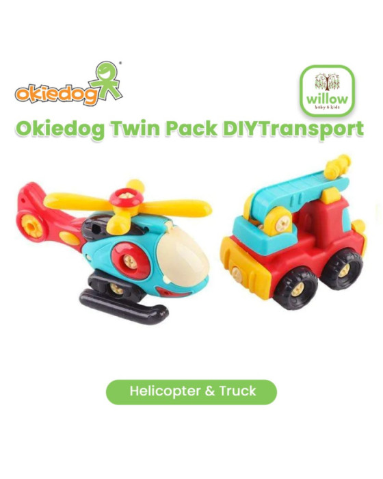 Okiedog Twin Pack Diy Transport Simulasi Mobil truck Mainan Anak