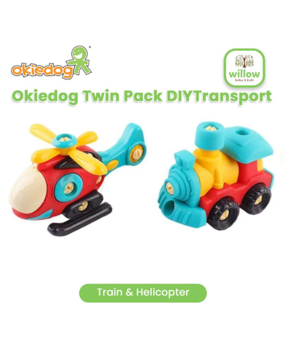 Okiedog Twin Pack Diy Transport Simulasi Mobil truck Mainan Anak