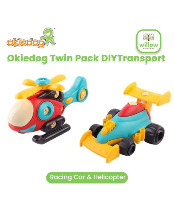 Okiedog Twin Pack Diy Transport Simulasi Mobil truck Mainan Anak