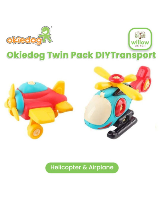 Okiedog Twin Pack Diy Transport Simulasi Mobil truck Mainan Anak