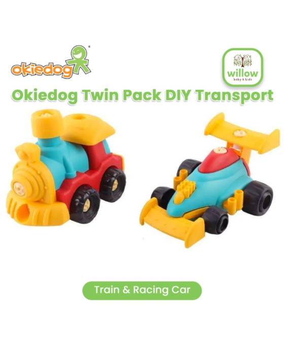 Okiedog Twin Pack Diy Transport Simulasi Mobil truck Mainan Anak