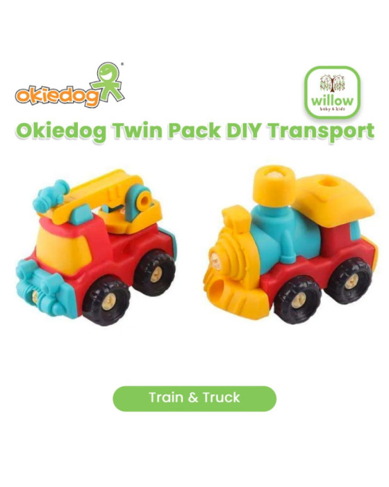 Okiedog Twin Pack Diy Transport Simulasi Mobil truck Mainan Anak