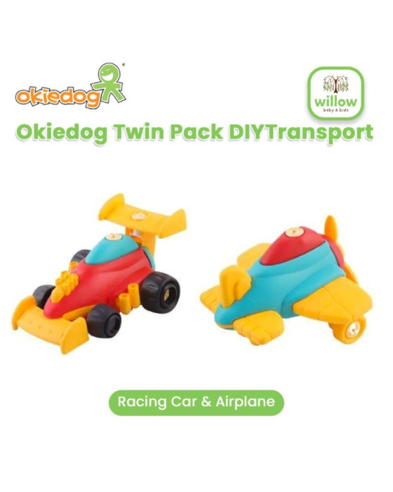 Okiedog Twin Pack Diy Transport Simulasi Mobil truck Mainan Anak