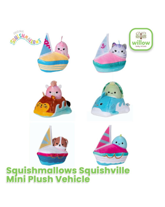 Squishmallows Squishville Mini Plush Vehicle Mainan Anak