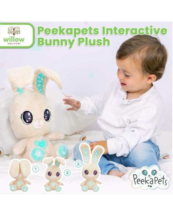 Peekapets Interactive Bunny Plush Mainan Boneka