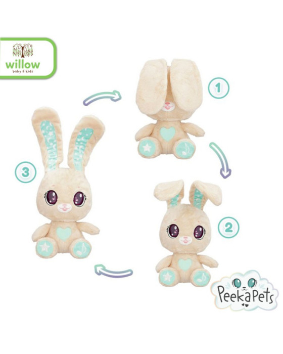 Peekapets Interactive Bunny Plush Mainan Boneka