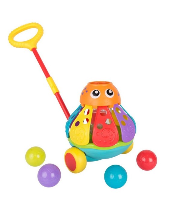 PLAYGRO 120755 PUSHALONG BALL POPPING OCTOPUS