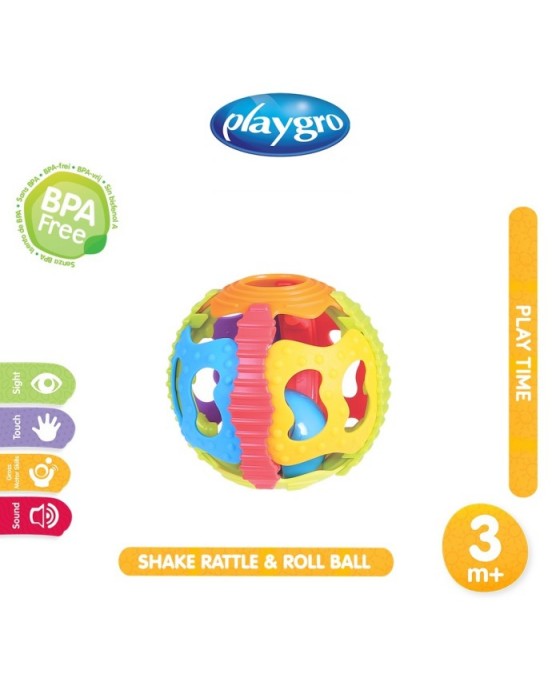 PLAYGRO 120753 SHAKE RATTLE AND ROLL BALL