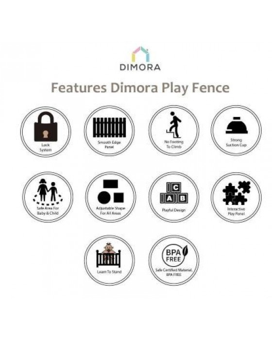 DIMORA FENCE PLAY 10+2 HOME GREY