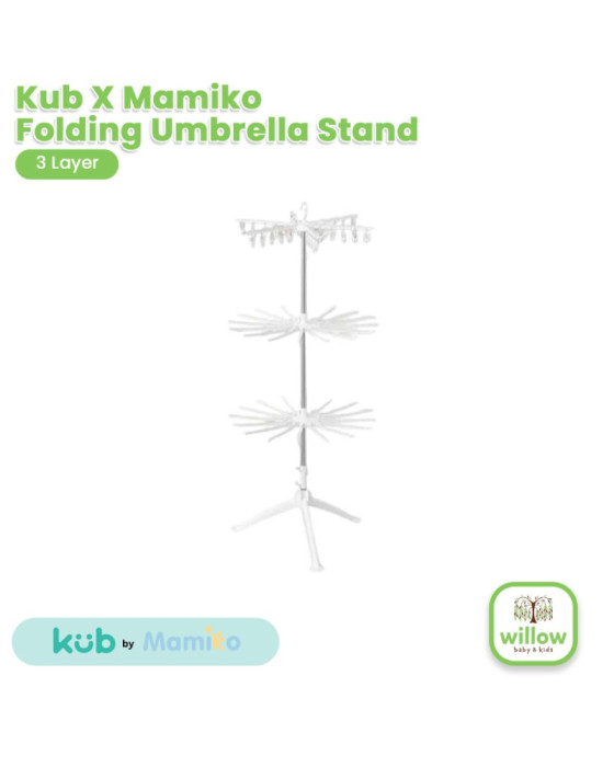 Kub X Mamiko Folding Umbrella Stand Gantungan Pakaian