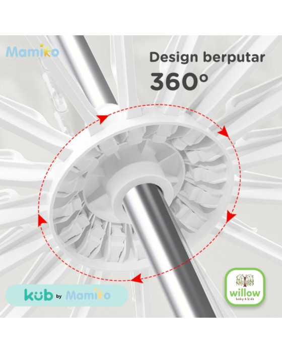 Kub X Mamiko Folding Umbrella Stand Gantungan Pakaian