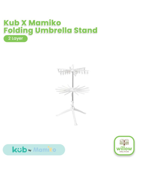 Kub X Mamiko Folding Umbrella Stand Gantungan Pakaian