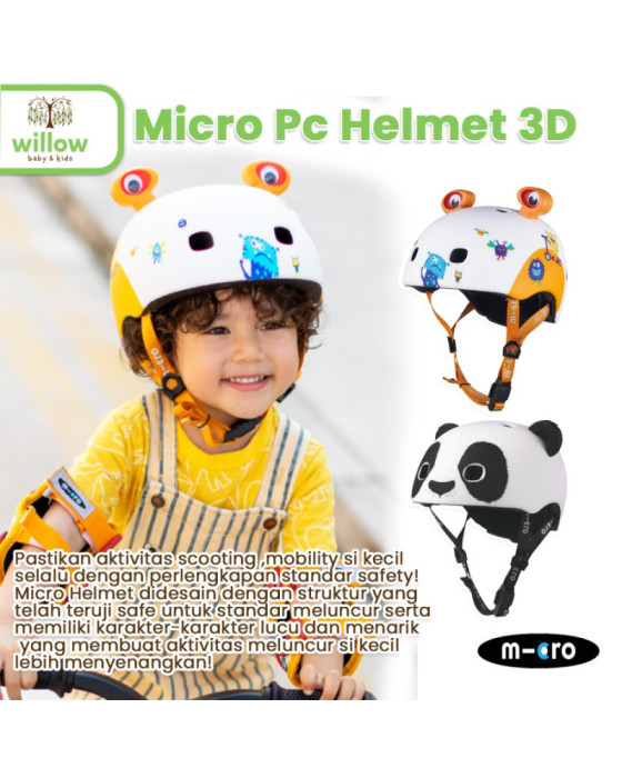 Micro PC Helmet 3D Aksesoris Scooter