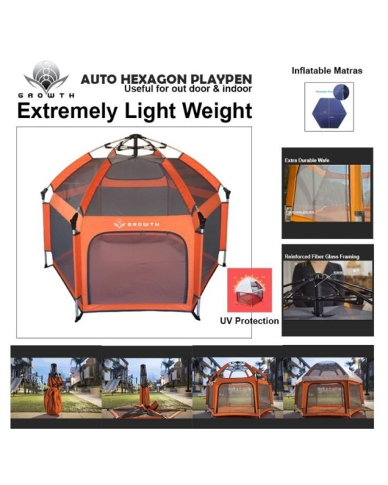 GROWTH AUTO HEXAGON PLAYPEN