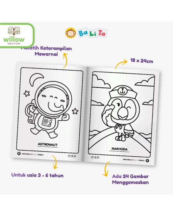 Babalilitata Buku Cerita Bergambar dan Mewarnai Anak