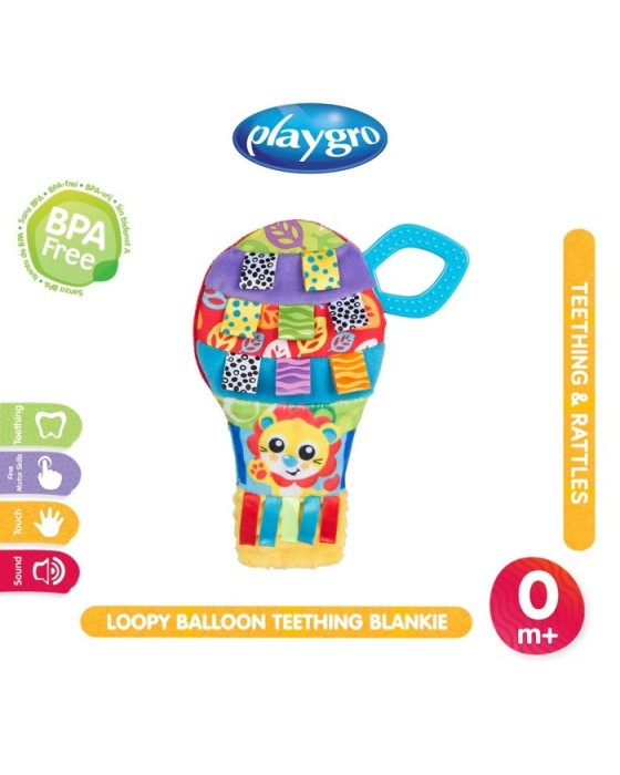 PLAYGRO 124336 LOOPY BALLOON TEETHING BLANKIE