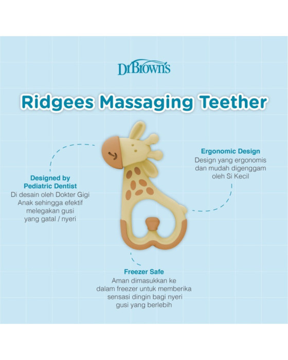 Dr. Brown Massaging Teether "Ridgees" Giraffe (New Design)