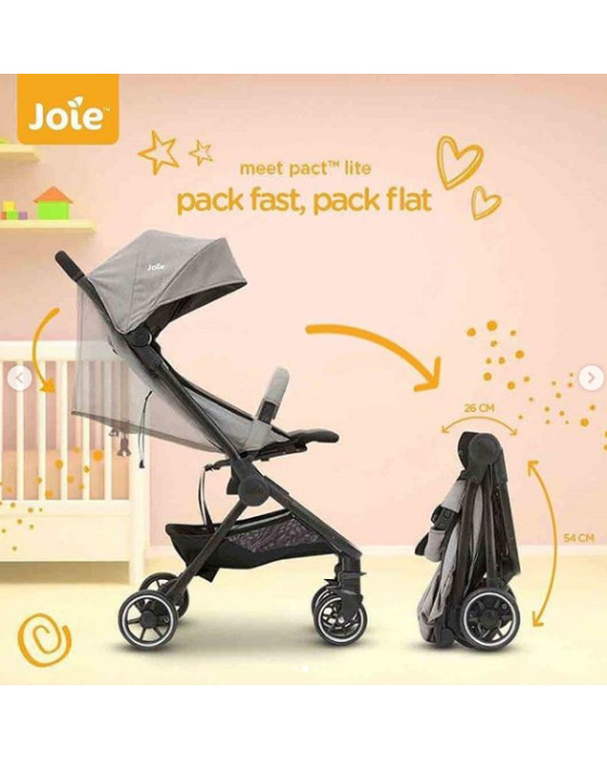 JOIE PACT LITE STROLLER GREY FLANNEL CABIN SIZE