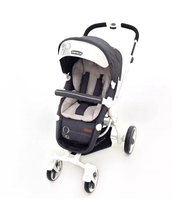 BABYELLE S-903 QUATTRO DARK GREY+LIGHT GREY STROLLER