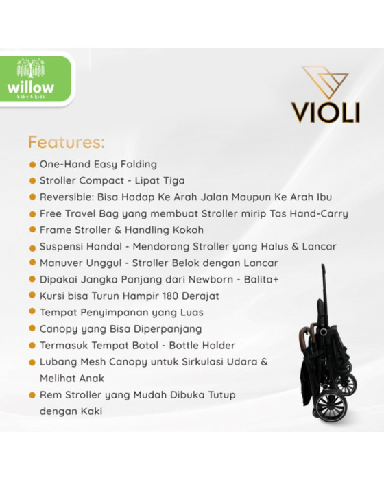 Violi Transform Revesible Travel Stroller