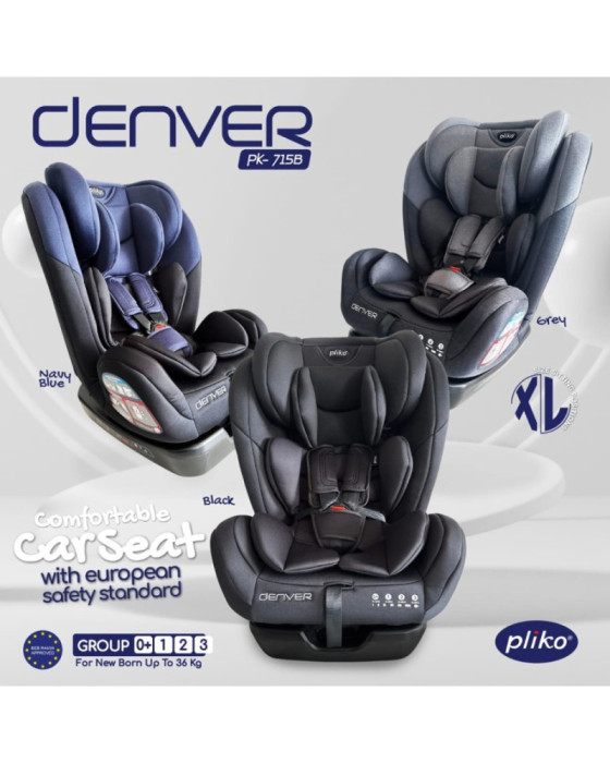 Pliko Denver Black Dudukan Mobil Bayi