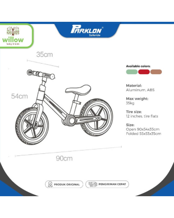 Parklon Balance Bike Sepeda Lipat Anak