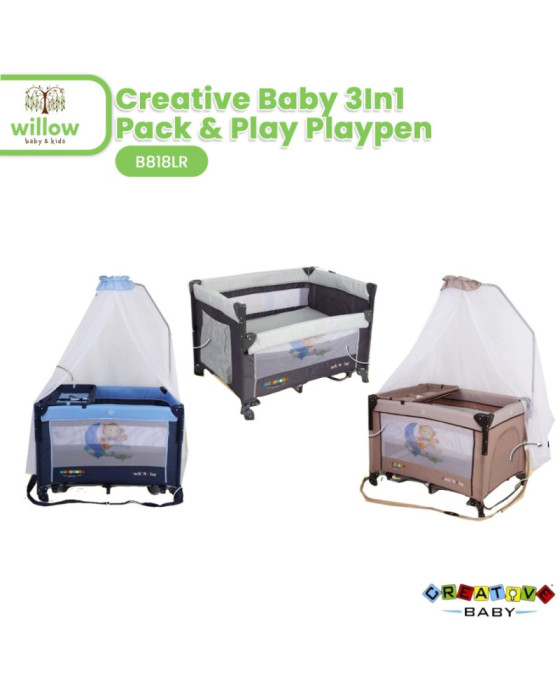 Creative Baby 3In1 Pack & Play Playpen Box Tidur Bayi