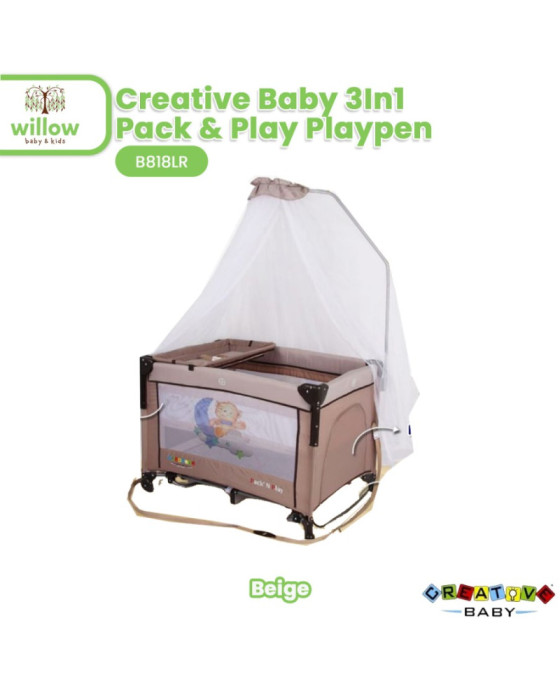 Creative Baby 3In1 Pack & Play Playpen Box Tidur Bayi