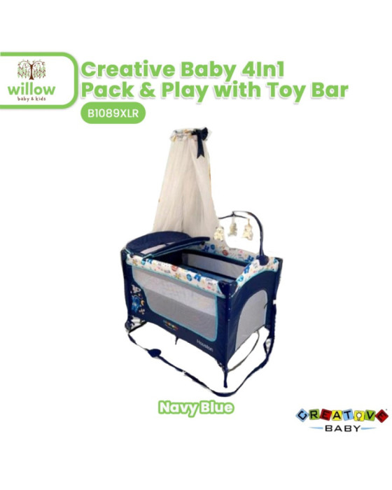 Creative Baby 4In1 Pack N Play with Toy Bar Box Tidur Bayi