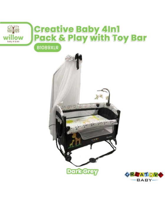 Creative Baby 4In1 Pack N Play with Toy Bar Box Tidur Bayi