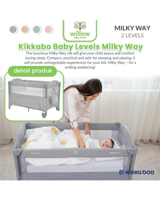 Kikkabo Baby Cot 2 Levels Milky Way Baby Box