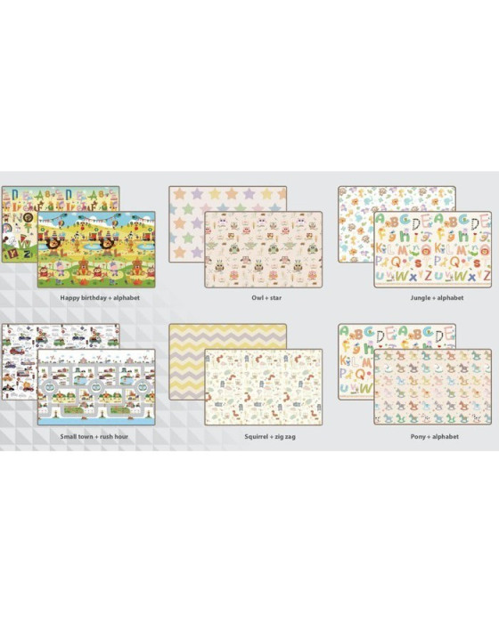 PARKLON PE ROLL MAT 1.0CM - JUNGLE+ALPHABET