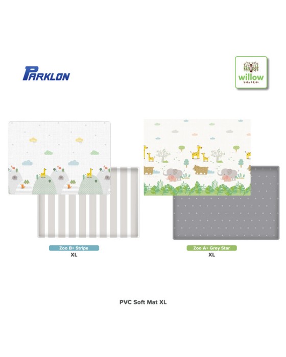 PARKLON PVC SOFT MAT XL - ZOO A + GREY STAR