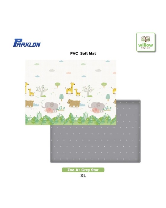 PARKLON PVC SOFT MAT XL - ZOO A + GREY STAR