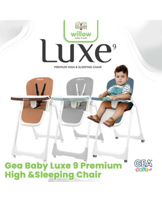 Gea Baby Luxe 9 Premium High & Sleeping Chair Kursi Bayi