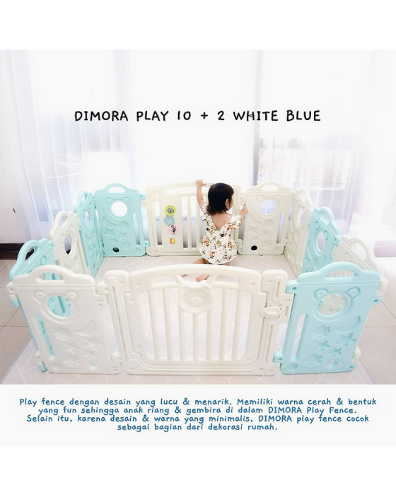 DIMORA FENCE PLAY 10+2 WHITE BLUE