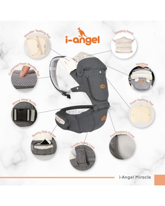 I-ANGEL MIRACLE CARRIER MELANGE CHARCOAL