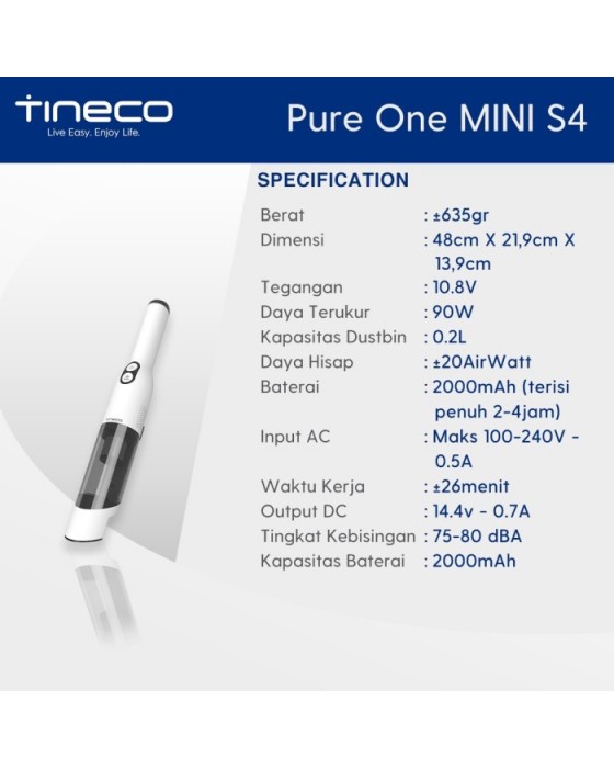 TINECO PURE ONE MINI S4 VACUUM CLEANER