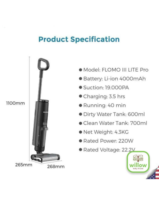 Mamibot Flomo III Lite Pro Vacuum Cleaner