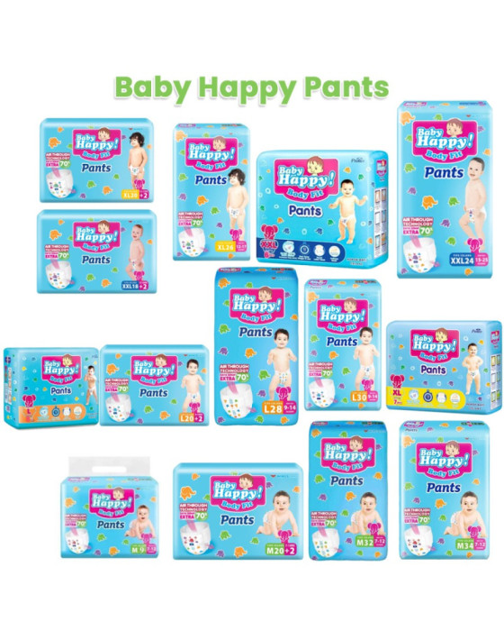 Baby Happy Pants Popok Sekali Pakai Diaper Bayi