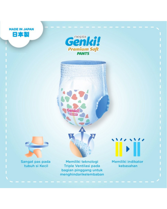 Nepia Genki Pants Popok Sekali Pakai M-58