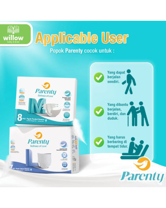 Parenty Adult Pants Soft Diaper Dewasa