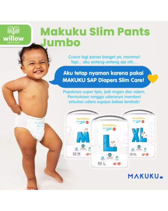 Makuku Slim Pants Jumbo Pack Popok Sekali Pakai