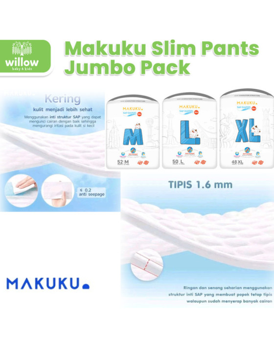 Makuku Slim Pants Jumbo Pack Popok Sekali Pakai